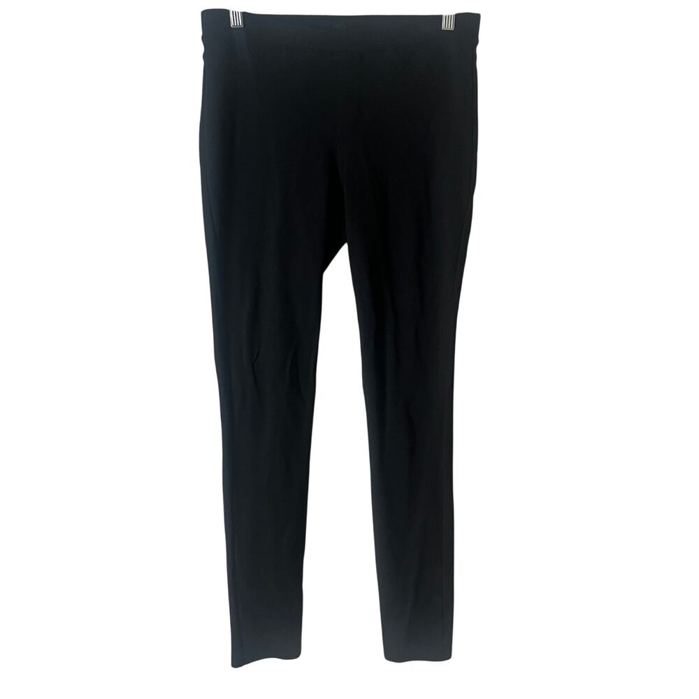 Hue Leggings Pants Womens Medium Black Stretch Back Pockets Athleisure